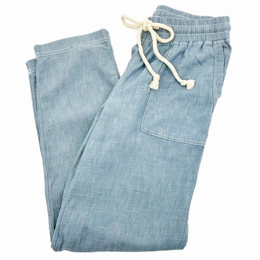 Faherty Drawstring Linen-Blend Pants Size S - Picture 3 of 15